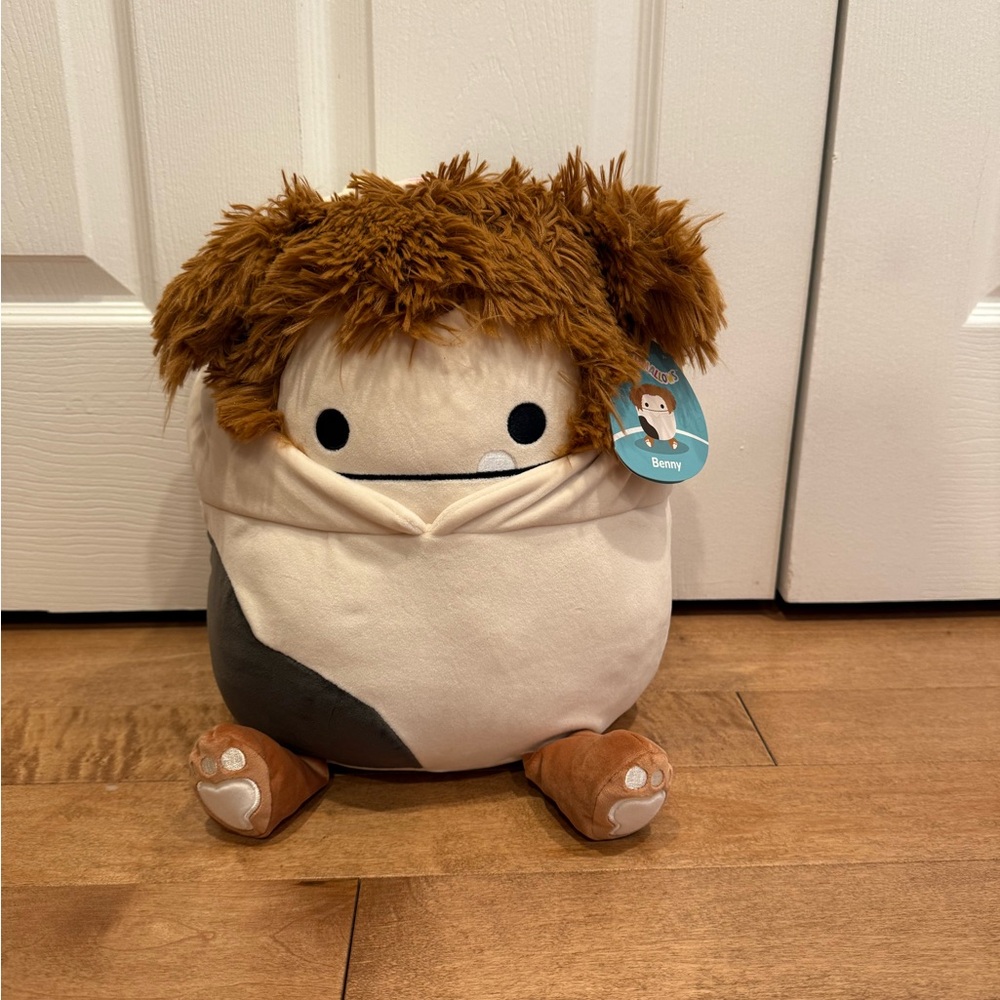 Brand NEW Squishmallow Benny Bigfoot in Connor Cow Costume 12” BNWT Super HTF